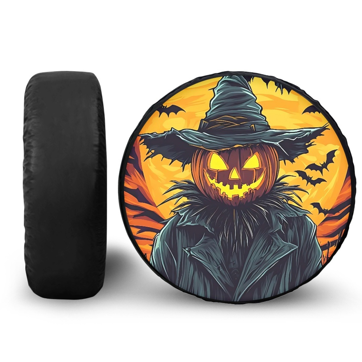 Amazon car tire sunshade, dustproof and waterproof spare tire cover with Halloween print, customizable with your own design, can be shipped on behalf of others