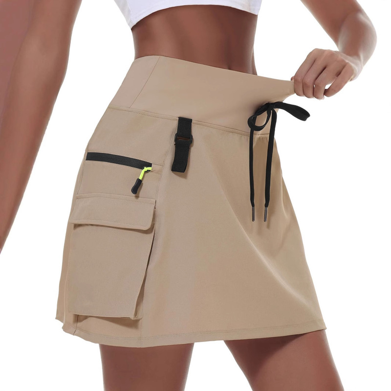 Hiking Cargo Short Skirt High-Waisted Golf Formal Casual with Zipper Pocket Workout Sports Quick-Dry Half Skirt Hiking Cargo Short Skirt High-Waisted Golf Formal Casual with Zipper Pocket Workout Sports Quick-Dry Half Skirt