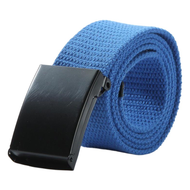 En stock Moda nuevo 18 colores hombres y mujeres pantalones cinturón de color sólido cinturón de lona cinturón de los hombres al por mayor