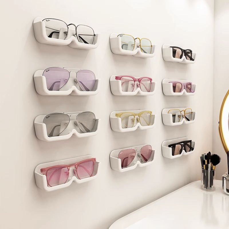 Glasses storage rack bathroom bedside anti-pressure wall-mounted sunglasses sunglasses display props myopia glasses frame display stand