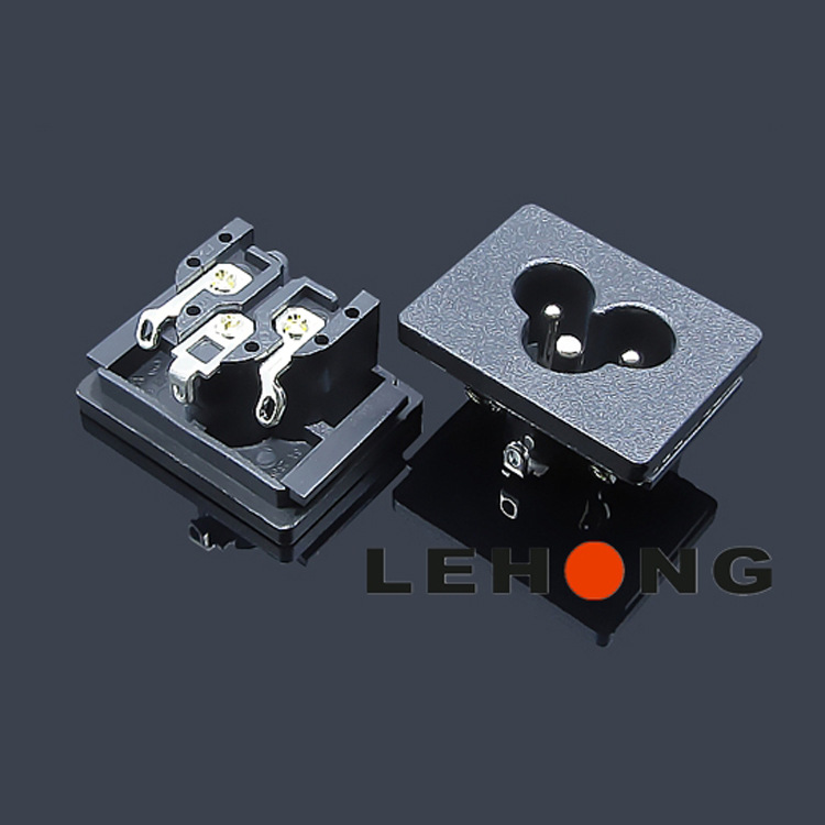 DE-6-5S2S8安规AC插座/电源插座/品字插座/AC母座/器具插座