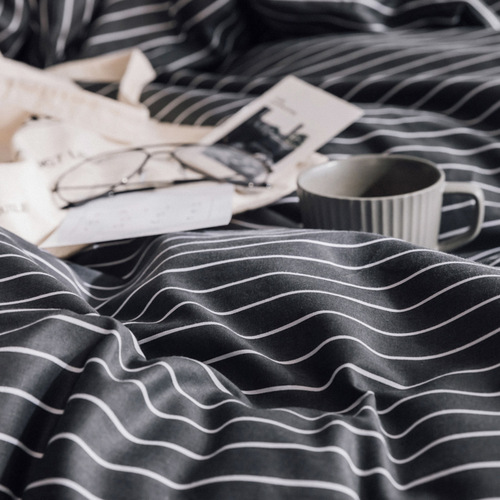 80 pieces Nordic-style pure cotton four-piece set for home adult male bedding set with all-cotton three-piece set for student dormitory, wholesale