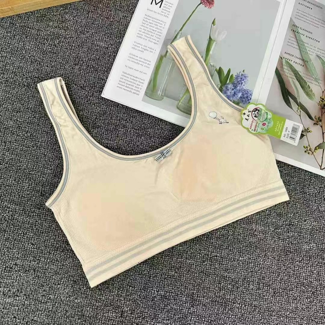 006 # Cuidado de la ropa interior para niñas en el período de desarrollo juvenil Chaleco de algodón puro Correr para evitar que los estudiantes de secundaria y preparatoria duerman
