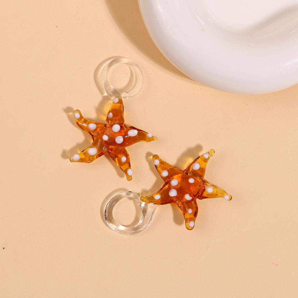 12g Weight Pendant Jewelry Making Type 35*30mm Jewelry Making Size DIY Jewelry Accessories Classification 1 Piece Quantity Glass Material Starfish Pattern IG Style Style 1 Piece 35*30mm Glass Starfish DIY Jewelry Accessories Pendant 8