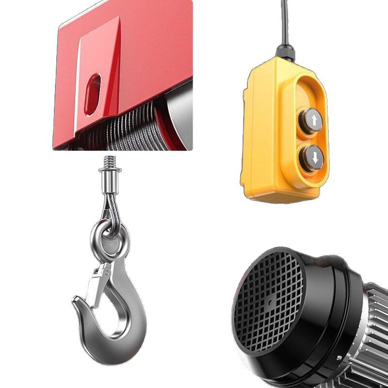 Construcción para el hogar elevación elevación motor de cobre puro micro polipasto eléctrico 220v fuente venta directa de fábrica elevación pequeña grúa