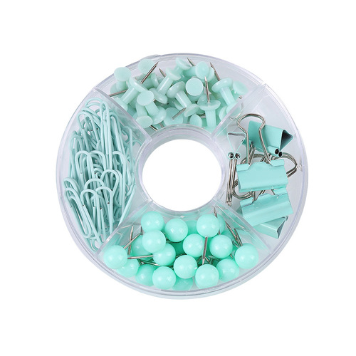 Macaron paper clip set multifunctional combination set folder color binder clip office combination set