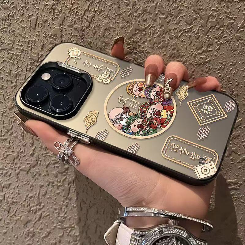 Lleno de bendiciones, adecuado para la carcasa del teléfono móvil Apple 16Promax, carcasa de vitalidad personalizada iPhone15/14/13 texto 12