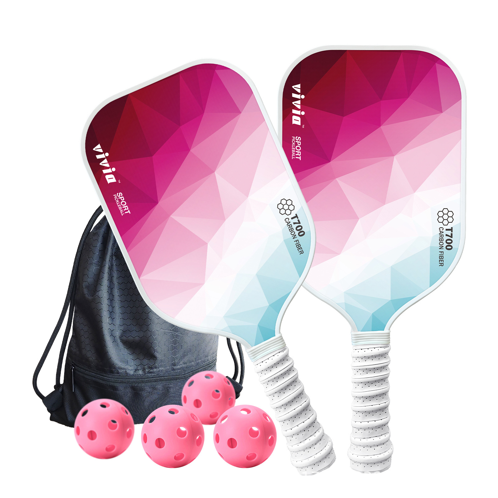 Carbon Fiber Pickleball Racket T700 Ultra-Light Cross-Border Hot-Selling Pickleball Rcckets Factory Medium-High