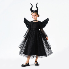 万圣节儿童服装天使恶魔连衣裙沉睡魔咒女巫吸血鬼精灵童装演出服