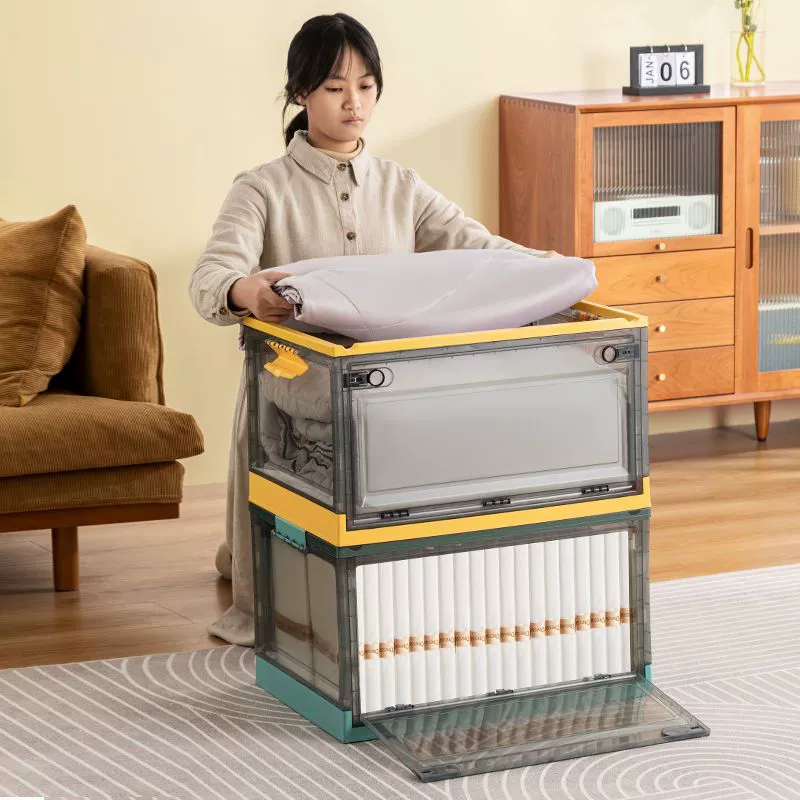 Storage Box Modular System, increased thickness, stackable transparent front, multiple sizes