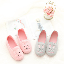 日系卡通兔兔女生春秋季居家地板鞋外穿大码孕妇鞋防滑软底月子鞋