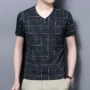 鸡心领男士短袖半袖体恤衫