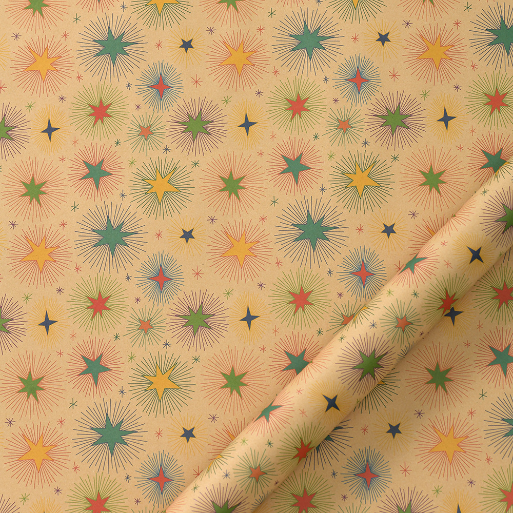 Amazon nuevo papel kraft retro embalaje de regalo de cumpleaños de San Valentín paquete de papel de embalaje al por mayor
