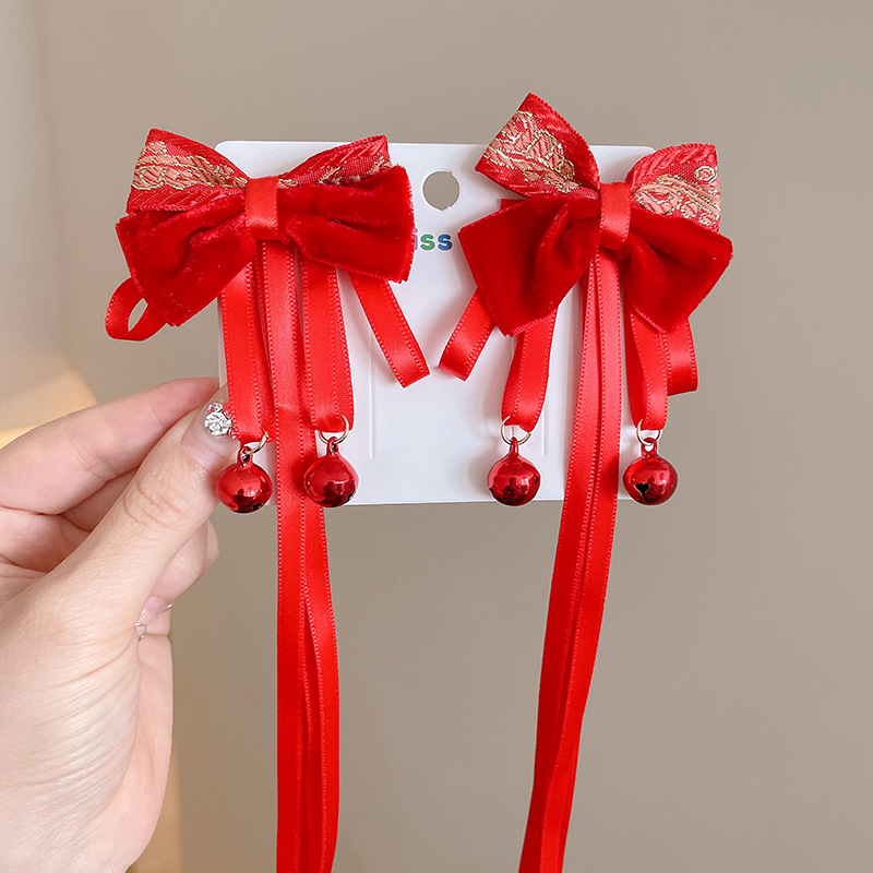 Horquillas Chinas Tradicionales para Niños, Materiales Mixtos, Decorativo, Con Borlas, para Hanfu y Año Nuevo