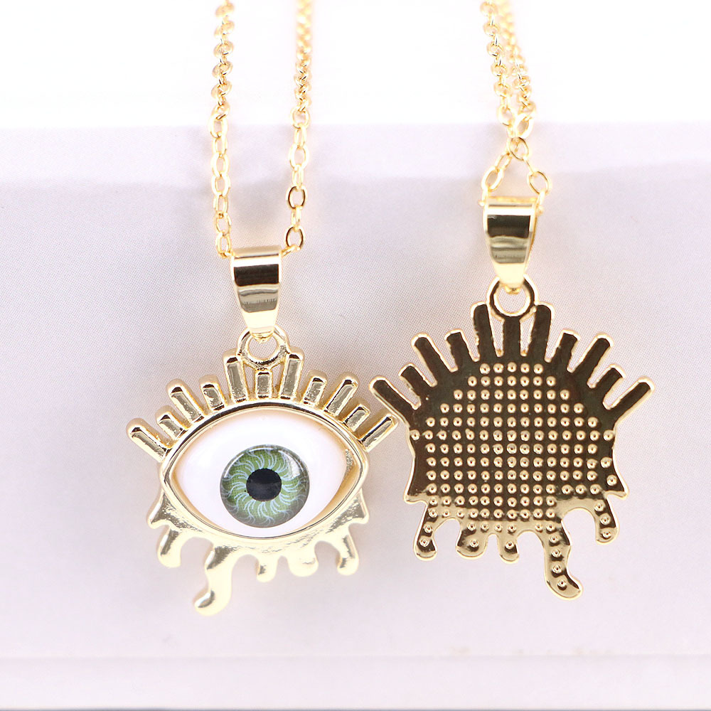 New Jewelry Fashion Demon Eye Necklace Geometric Pendant Clavicle Chain display picture 4