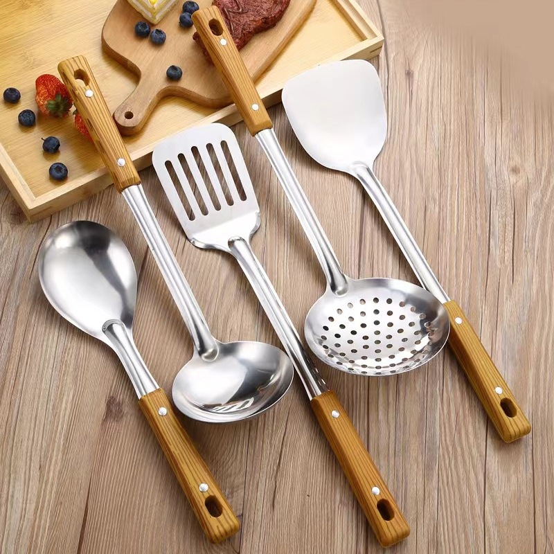 Juego de utensilios de cocina, colador completo, pala, cuchara, juego completo de utensilios de cocina para el hogar, pala, cuchara, cuchara, colador de pala, colador de pala