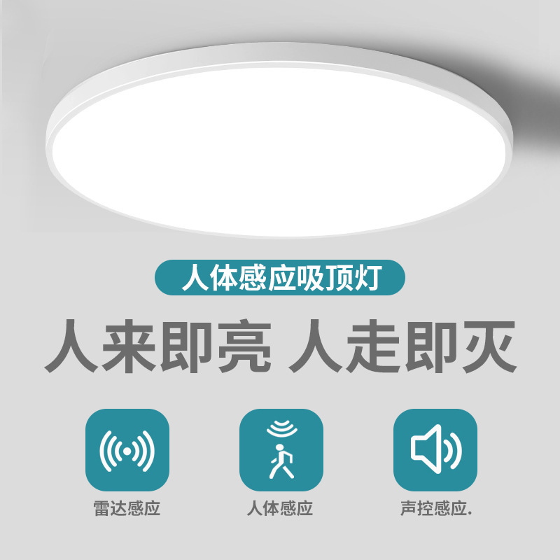 Led Sensor Ceiling Light with Voice Control for Corridors, Stairs, and Hallways, Automatic Radar Motion Sensor Light for Home Entryways Led Sensor Ceiling Light with Voice Control for Corridors, Stairs, and Hallways, Automatic Radar Motion Sensor Light for Home Entryways