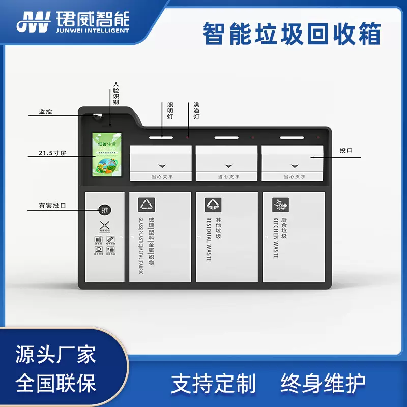 智能垃圾箱环卫收集站社区分类收纳房可移动成品回收站防水