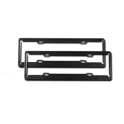 New Traffic Regulations Aluminum Alloy License Plate Frame for Cars, Anti-Theft License Plate Frame, Modified License Plate Frame, License Plate Border Cover, Stainless Steel Universal (License plate holder/license plate holder) - thin-blue-brandaluminum-alloy-black-1-pairno-accessories