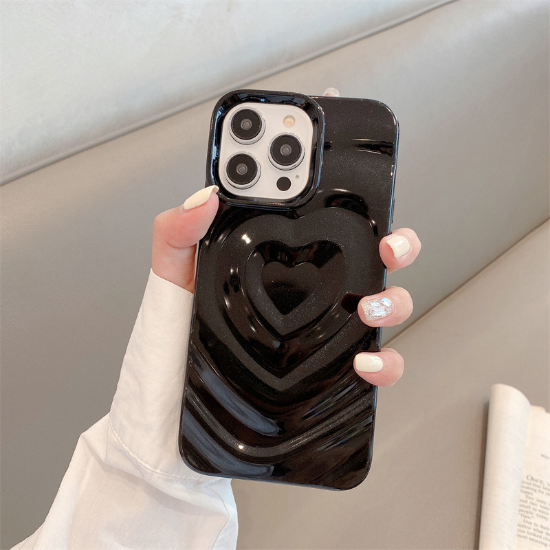Ins風愛15proはiphone16 promax携帯ケース11立体波紋13フラッシュ粉12ソフトを適用している|undefined