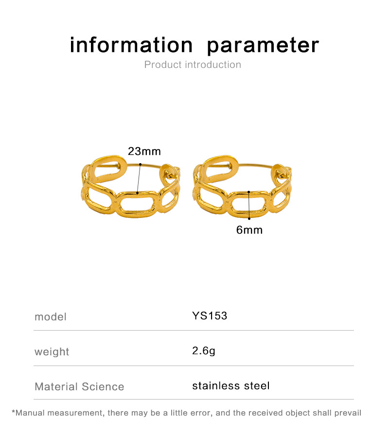 Simple Style Solid Color Stainless Steel Plating Earrings 1 Pair