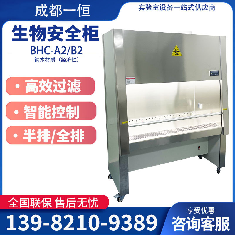 四川成都生物安全柜BHC-1000A2/B2实验室半排通风柜 实验台安全柜