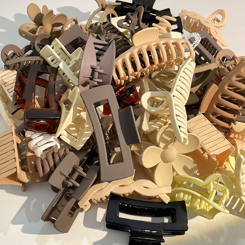 simple acrylic jaw clip large size hair volume female sense barrettes back head hairpin all-match shark clip hair accessories