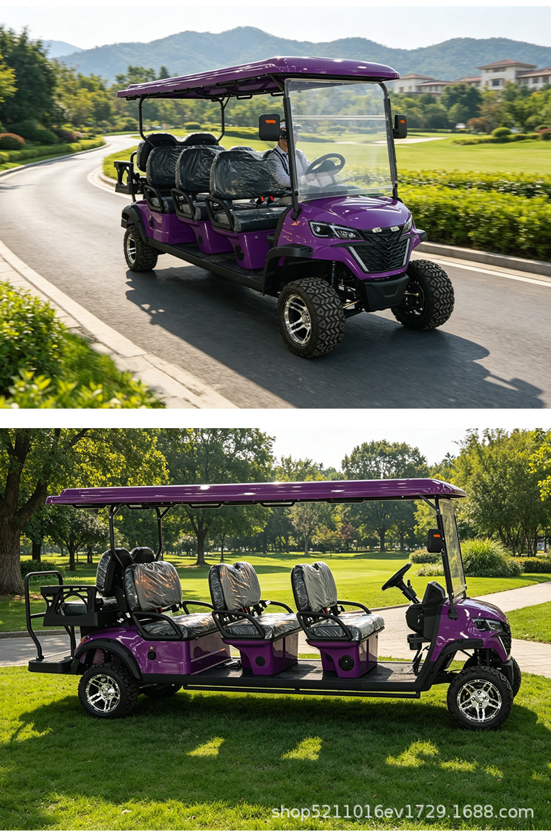 Electric sightseeing vehicle, scenic area electric shuttle vehicle, security property patrol vehicle, 4-seater, 6-seater, 8-seater golf cart