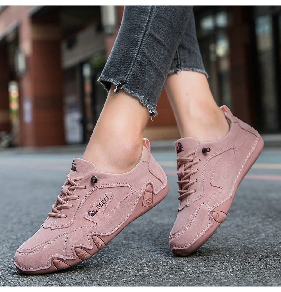 Giày thể thao unisex da thật cỡ lớn, đế bằng, phong cách ngoài trời năng động — 661-3 màu cát, 661-3 màu hồng, 661-3 màu nâu, 661-3 màu trắng chi tiết 8