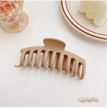 Horquilla de las mujeres espalda Cabeza esmerilado clip de pelo marrón horquilla Internet celebridad updo tiburón clip de alta calidad temperamento