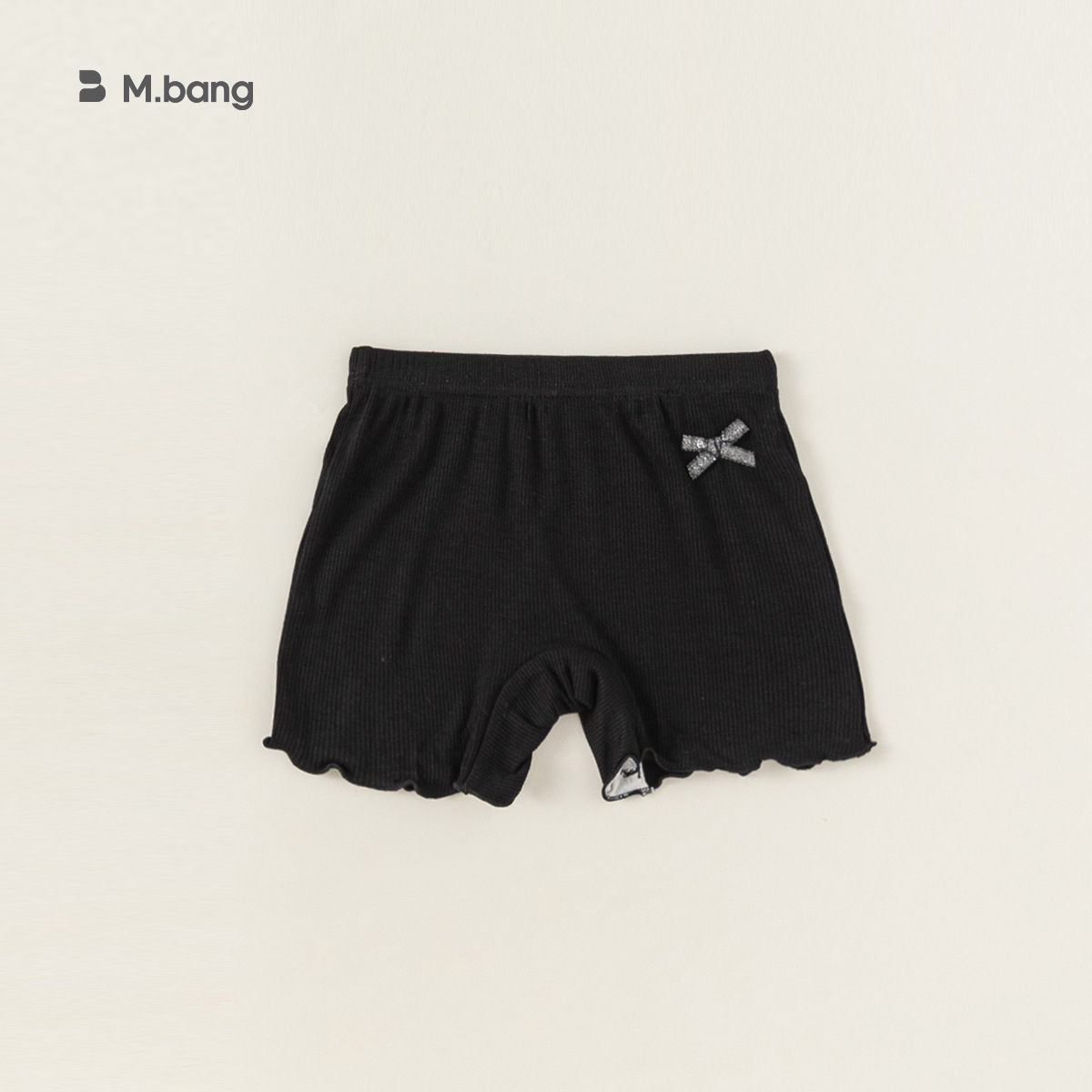 Youbao ropa para niños leggings para niños, ropa para niños, pantalones cortos con orejas de madera con lazo, pantalones de seguridad de color sólido para niñas de verano