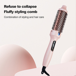 Cross-Border New Fluffy Comb Straight Hair Comb Hair Curling Iron Straight Curling Dual-Use Inner Buckle Bangs Perm Iron Curling Iron