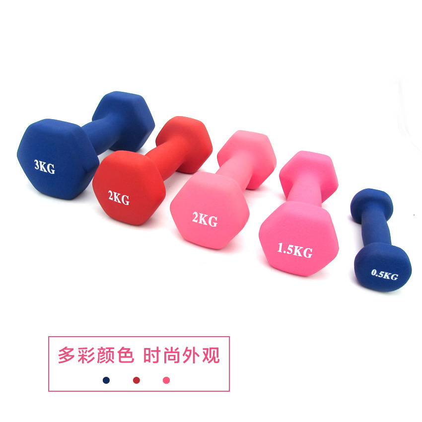 Dumbbell damas fitness conjunto de inmersión hexagonal de hierro KGLB libras personalizadas brazos delgados fábrica de dumbbell al por mayor