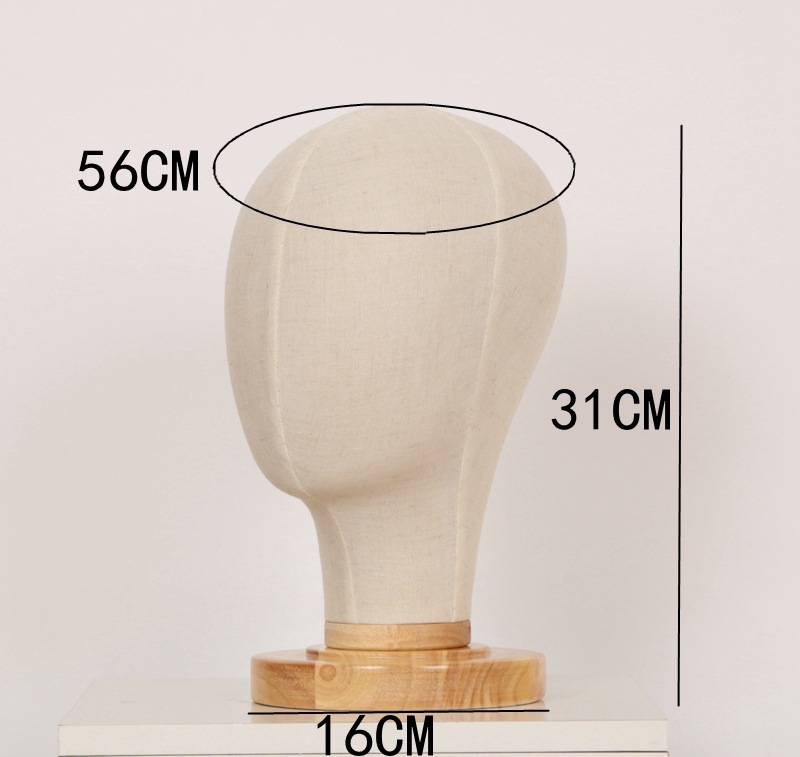 Women's linen + wooden base without pillars (no pins allowed)
