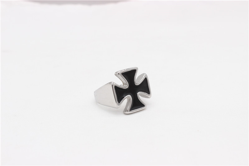 13g Weight Rings Classification 13, 7, 8 Ring Size 1 Piece Quantity Holiday, Street Occasion Titanium Steel Material Cross Pattern Men's Gender Vintage Style, Punk Style Vintage Style Punk Cross Titanium Steel Men's Rings 3