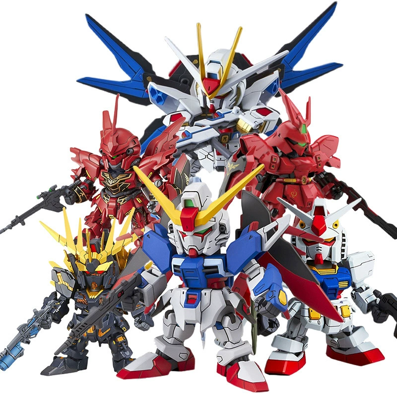 Модель Gundam Dandai SDEX BB Warrior Yuanzu (Q‑версия) — SD чиби коллекционная, многокрасочная