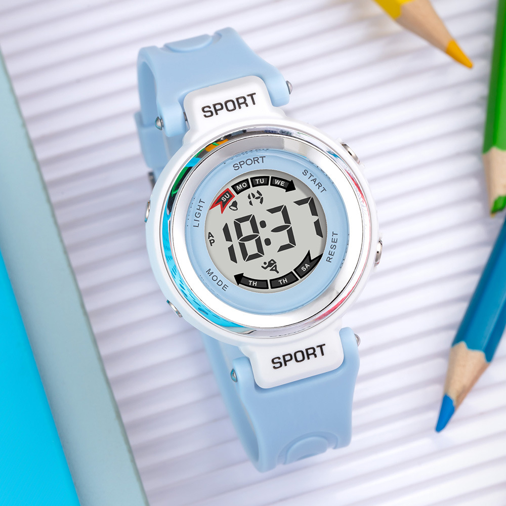 Tendencia LED nocturna alarma de estudiantes reloj electrónico multifuncional para hombres y mujeres adolescentes cronógrafo reloj electrónico mayorista