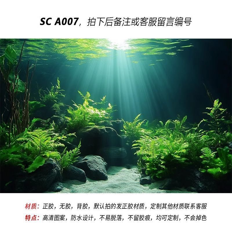 新しい水草水槽造園ハイエンド水槽背景ステッカー画像 5d 立体高精細立体絵画正粘着自己粘着|undefined