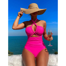 Q 33647 Backless Halter One-piece Swimsuit ¶��ϵ������Ӿ��