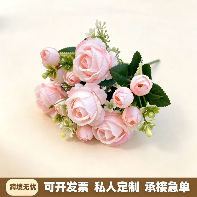 공장 연인 새싹 가짜 꽃 시뮬레이션 꽃다발 홈 실크 꽃 웨딩 홀 레이아웃 레스토랑 장식 공예