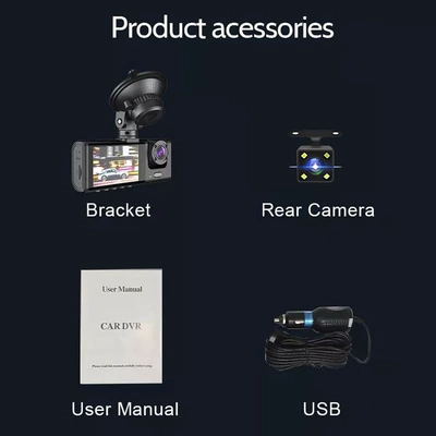 Dash Cam with Wireless Triple Recording, Driving recorder
