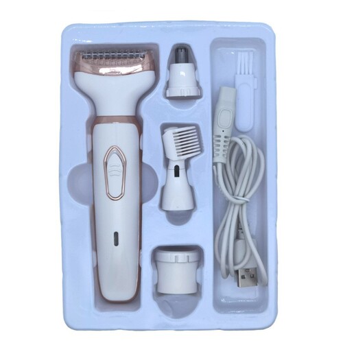 New women's four-in-one electric shaver, eyebrow trimmer, epilator, can trim sideburn hair, armpit USB charging