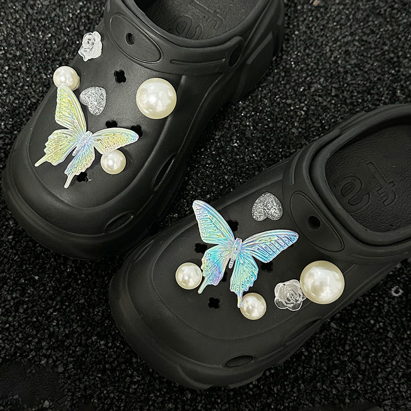 洞靴アクセサリー女性装飾diy靴ボタン智必星靴花靴飾りセットバックルネット赤高級感靴花