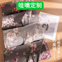 定制跨境欧美民族风印花围巾女仿羊绒拉毛舒适披肩保暖围脖春批发