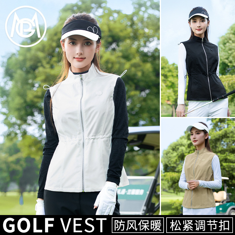 Pgm Golf Women's Autumn and Winter New Women's Vest Tops and Jackets Women's Pants Clothing Tops and Jackets
