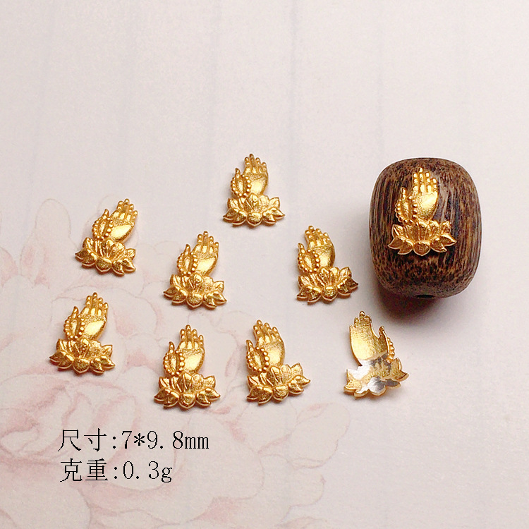 s925 Silver Plated Gold Patch Accessories Bracelet Necklace Bracelet Accessories diy Handmade Bead Semi-finished Products