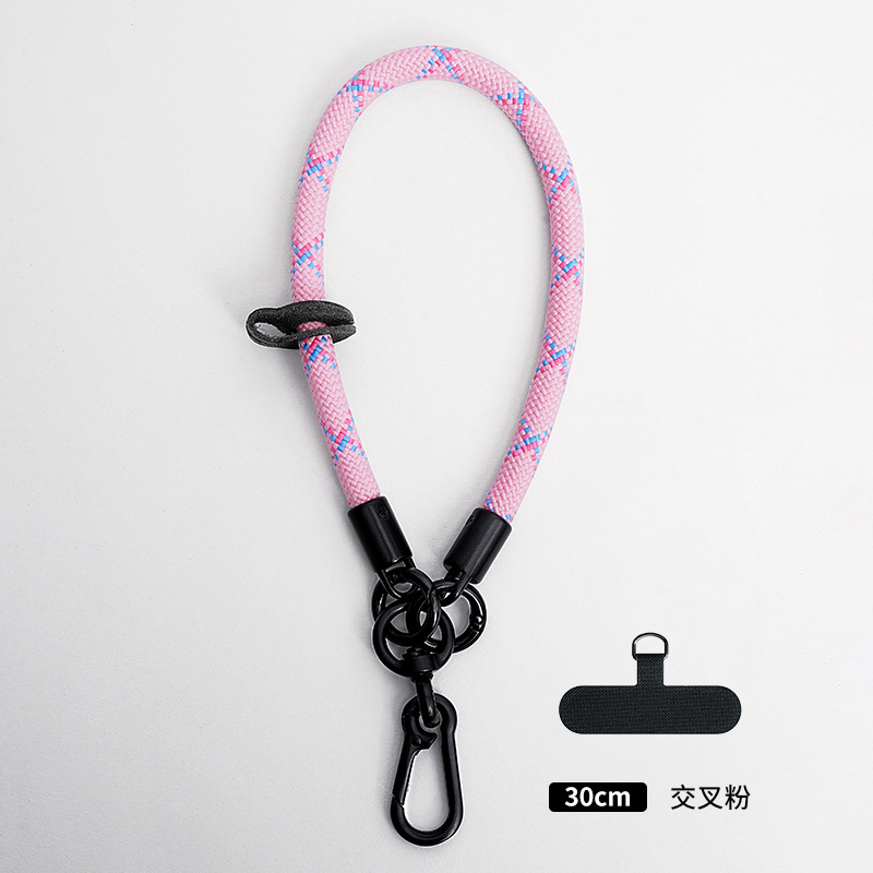 Cordón de teléfono móvil al por mayor crossbody ajustable avanzado Halter muñeca tejida Sling back clip caja del teléfono móvil correa de cordón