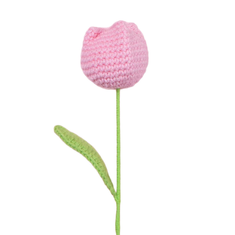 成品手工钩织郁金香毛线永生花情人节生日礼物ins网红仿真鲜花束|undefined
