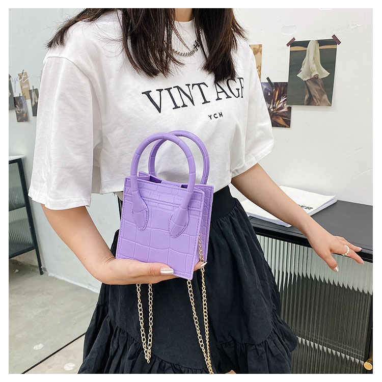 2025 Cross-border new popular smiling face bag, small square bag, fashionable and versatile chain hand bag, shoulder and crossbody jelly women's bag undefined