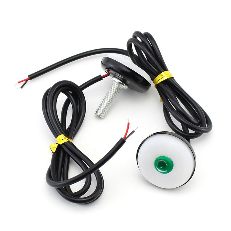 23mm motocicleta ojo de halcón luz de espejo flash 3014 -6 luz de color espejo retrovisor luz de reflector